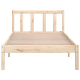 Cadre de lit sans matelas bois massif 90x200 cm