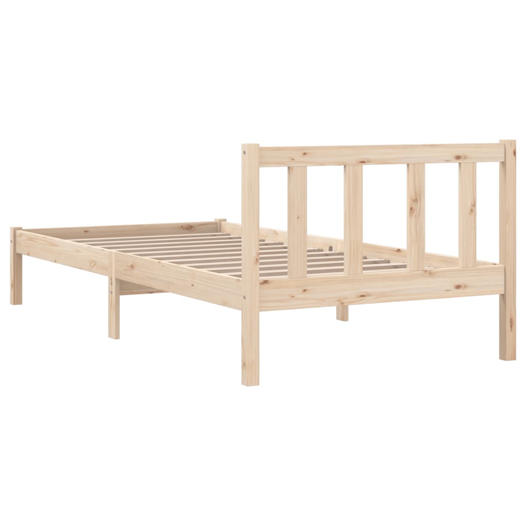 Cadre de lit sans matelas bois massif 90x200 cm