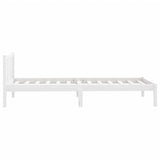 Cadre de lit sans matelas blanc bois massif 90x200 cm