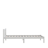 Cadre de lit sans matelas blanc bois massif 100x200 cm