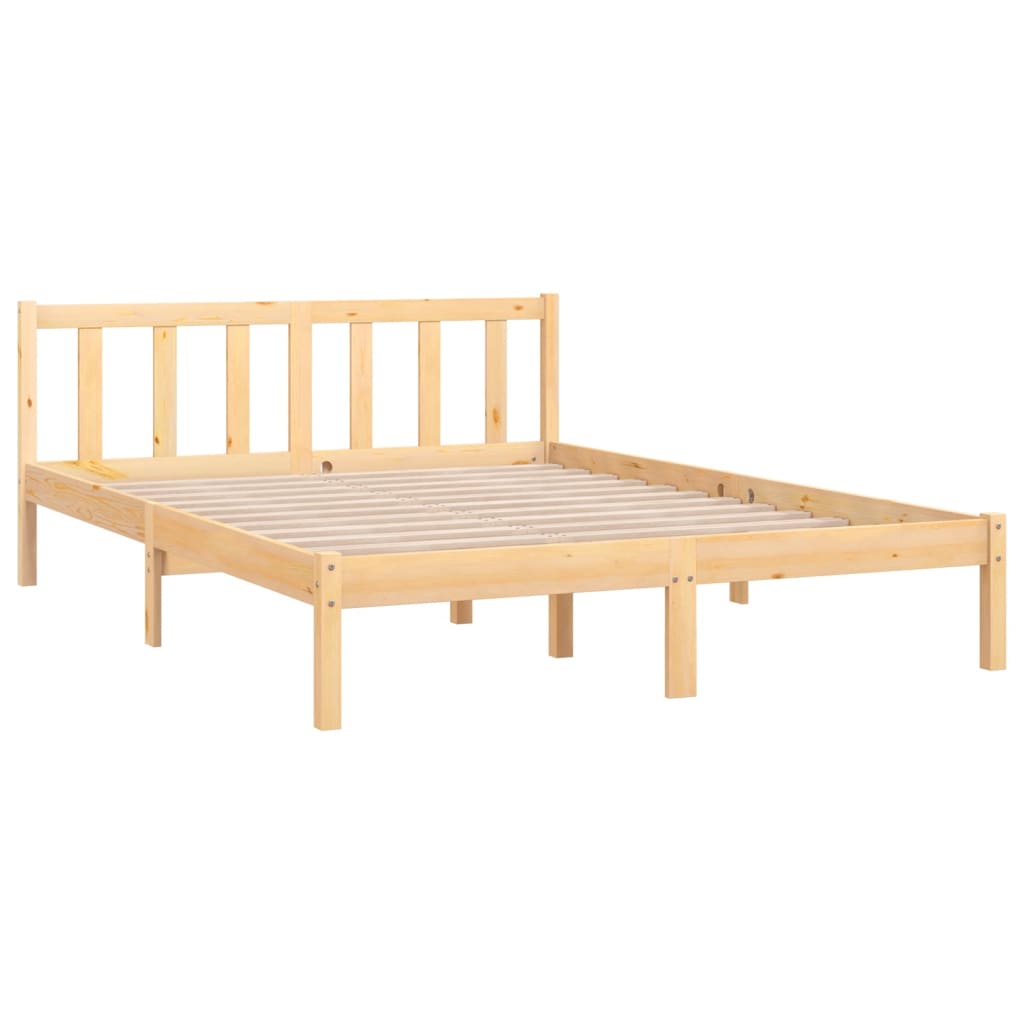 Cadre de lit sans matelas bois massif 120x200 cm