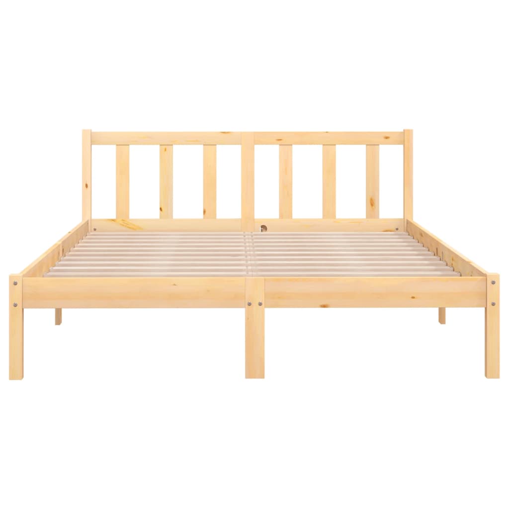 Cadre de lit sans matelas bois massif 120x200 cm