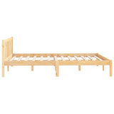 Cadre de lit sans matelas bois massif 120x200 cm