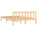 Cadre de lit sans matelas bois massif 120x200 cm