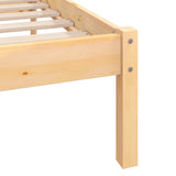 Cadre de lit sans matelas bois massif 120x200 cm