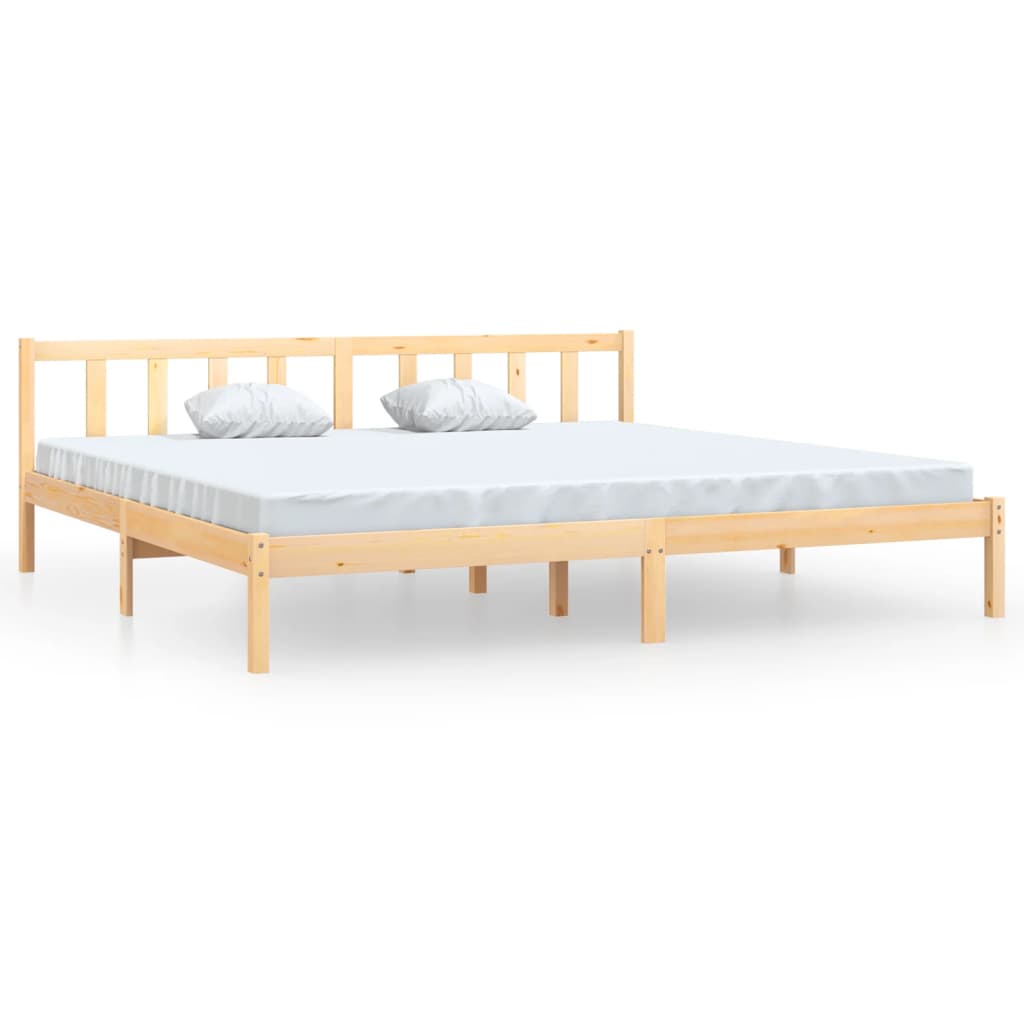 Cadre de lit sans matelas bois massif 200x200 cm