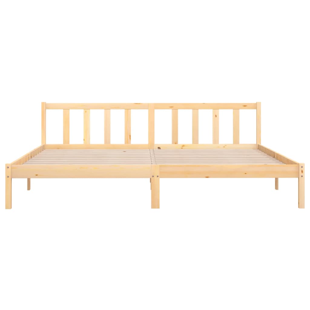 Cadre de lit sans matelas bois massif 200x200 cm