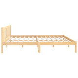 Cadre de lit sans matelas bois massif 200x200 cm