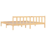 Cadre de lit sans matelas bois massif 200x200 cm