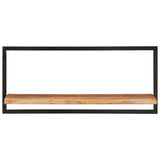 Étagères murales 2 pcs 80x25x35 cm Bois d'acacia et acier