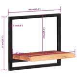 Étagères murales 2 pcs 40x24x35 cm Bois d'acacia et acier