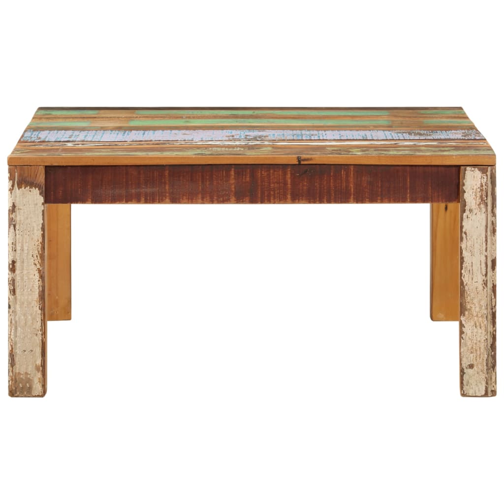 Table basse 80x80x40 cm Bois de récupération massif