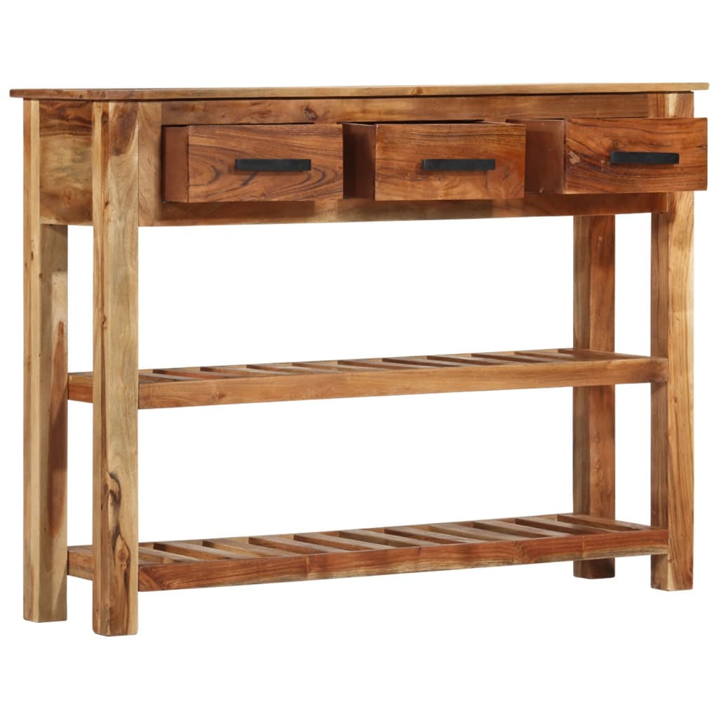 Buffet avec 3 tiroirs 110x30x80 cm Bois d'acacia massif