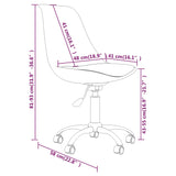 Chaises pivotantes à manger lot de 2 Gris foncé Tissu