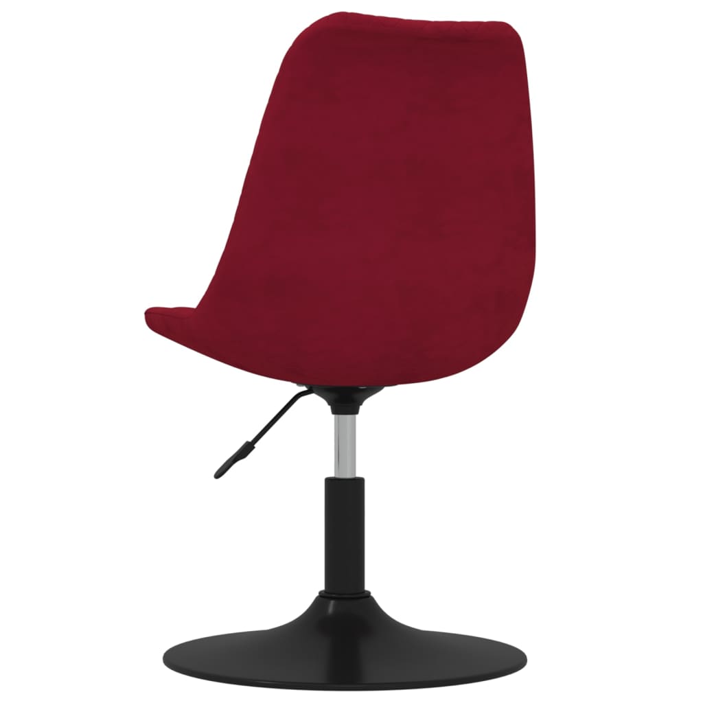 Chaises à manger pivotantes lot de 4 Rouge bordeaux Velours