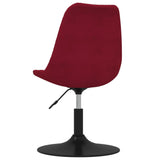 Chaises à manger pivotantes lot de 4 Rouge bordeaux Velours