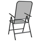 Chaises pliables jardin lot de 4 Maille métallique Anthracite