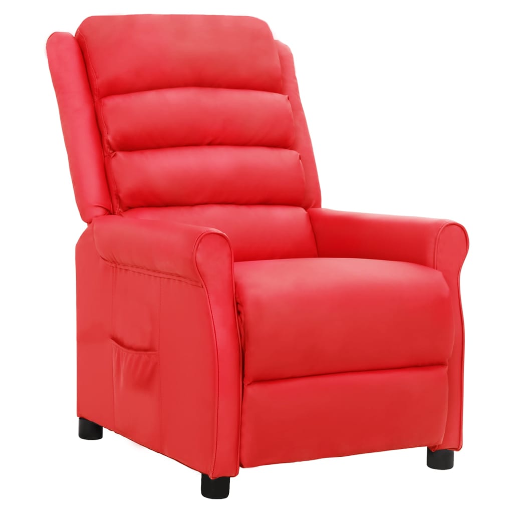 Fauteuil inclinable Rouge Similicuir