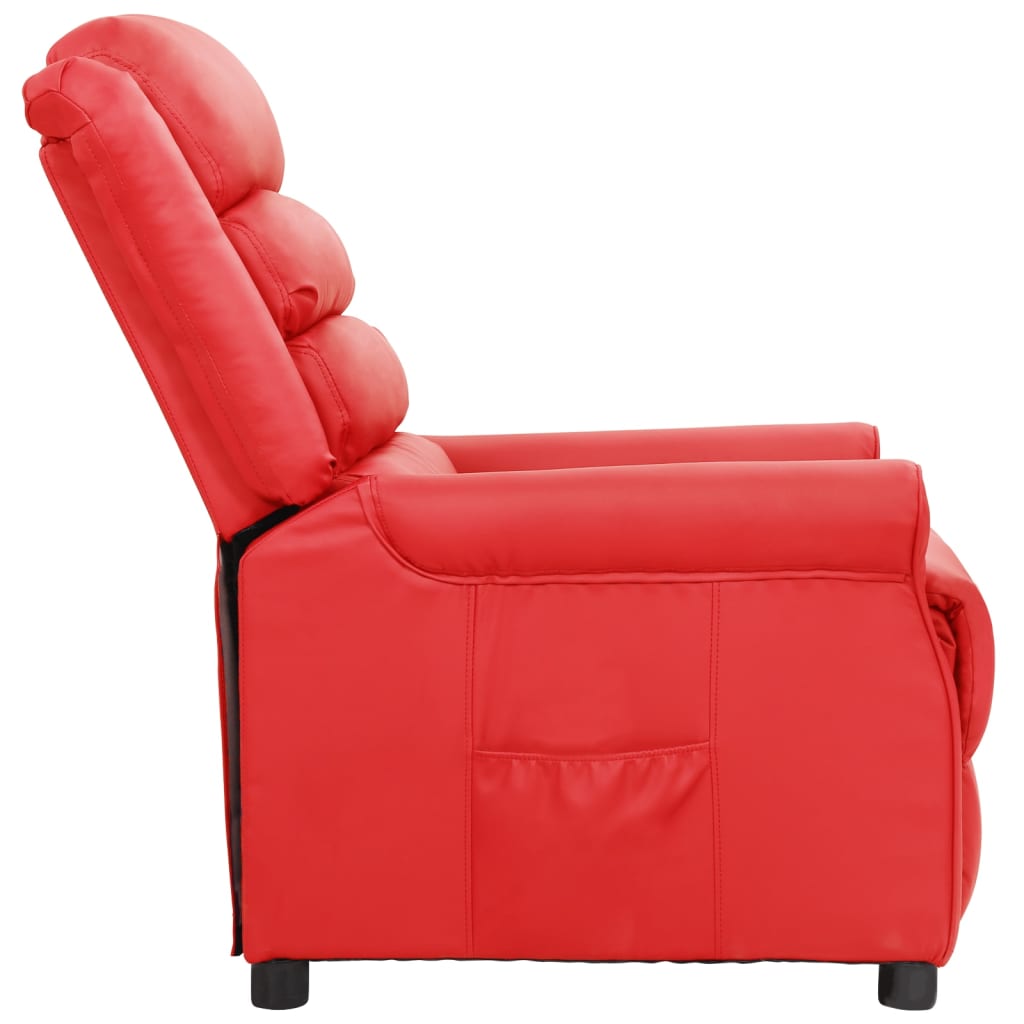 Fauteuil inclinable Rouge Similicuir