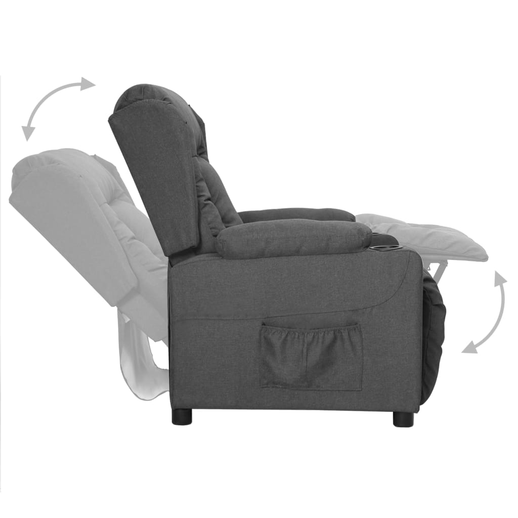 Fauteuil inclinable Gris foncé Tissu