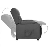 Fauteuil inclinable Gris foncé Tissu