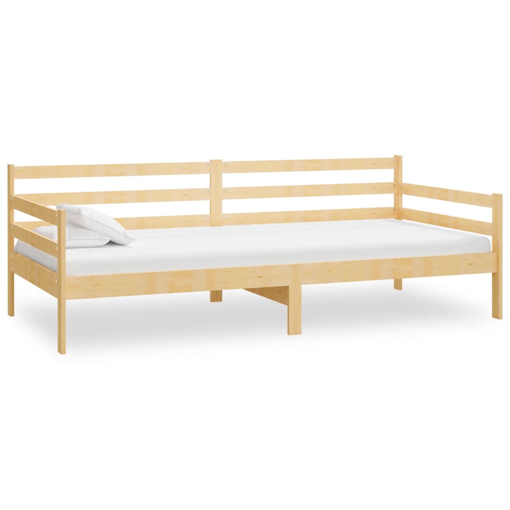 Lit de repos avec matelas 90x200 cm Bois de pin massif