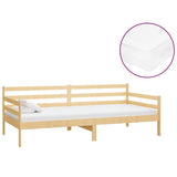 Lit de repos avec matelas 90x200 cm Bois de pin massif