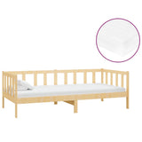 Lit de repos avec matelas 90x200 cm Bois de pin massif