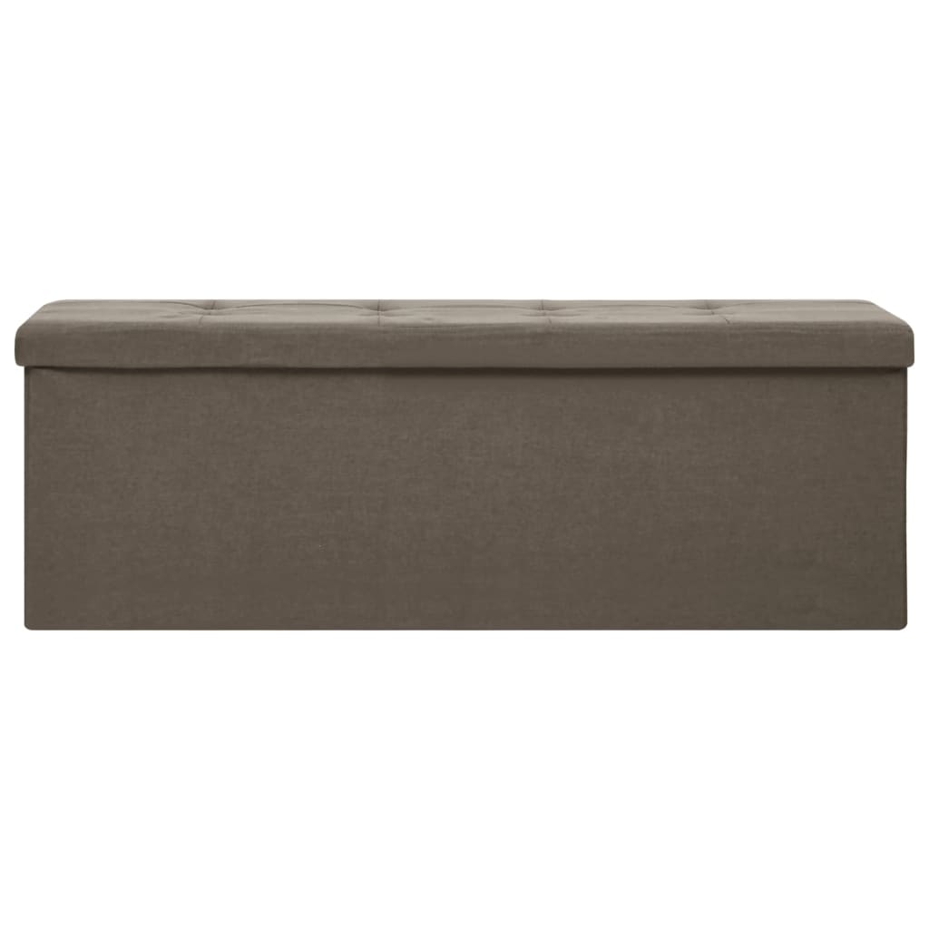 Banc de rangement pliable Marron Faux lin