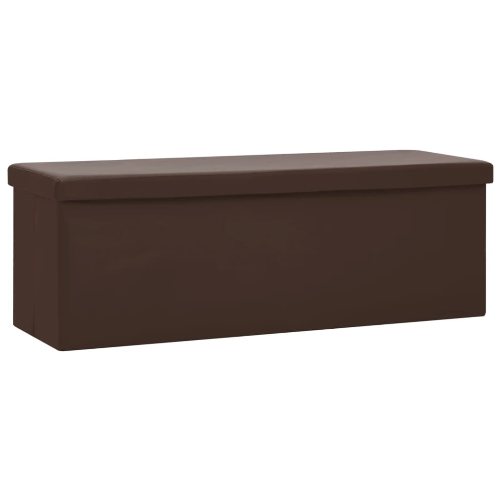 Banc de rangement pliable Marron PVC