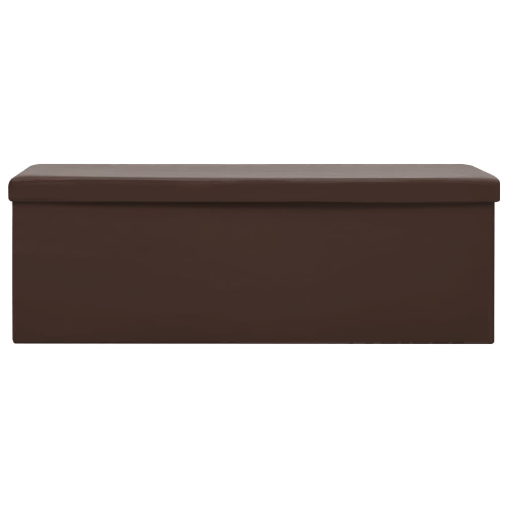 Banc de rangement pliable Marron PVC