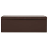 Banc de rangement pliable Marron PVC