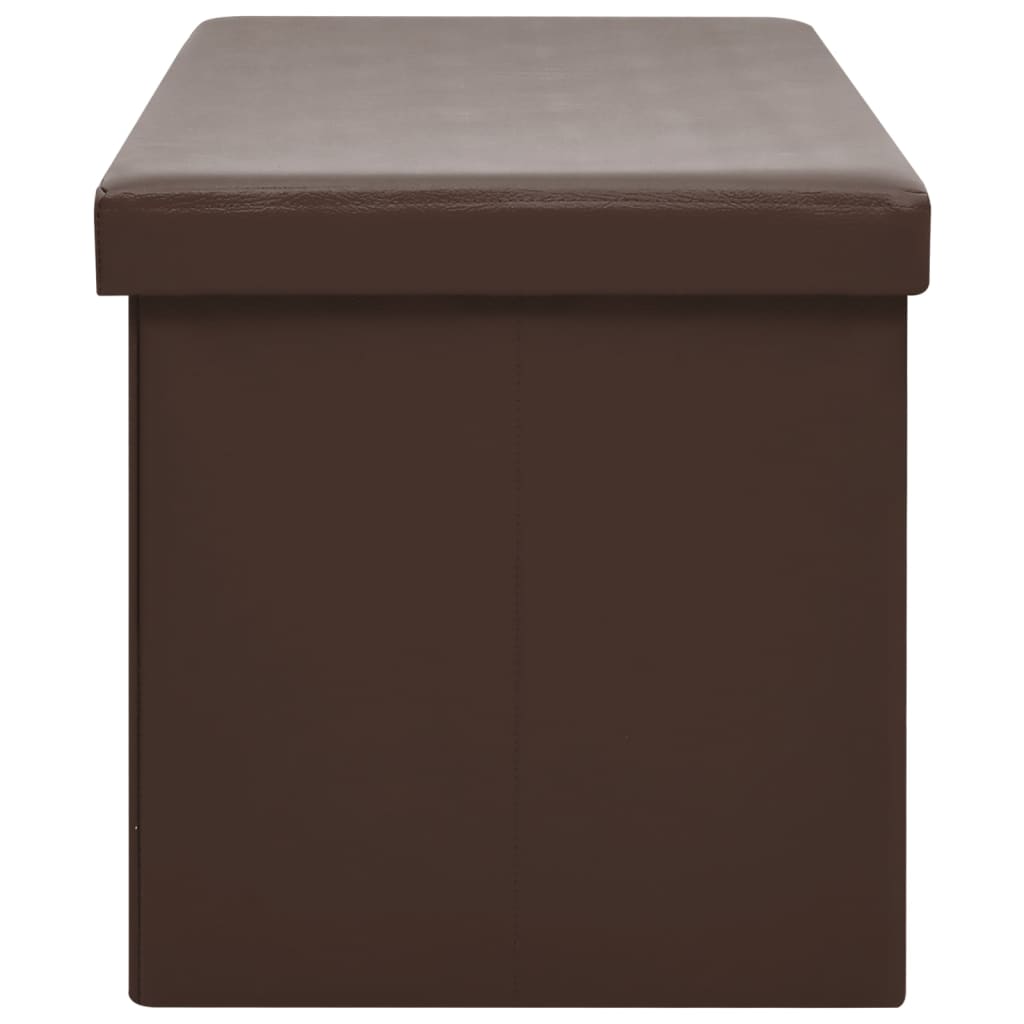 Banc de rangement pliable Marron PVC