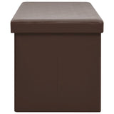 Banc de rangement pliable Marron PVC