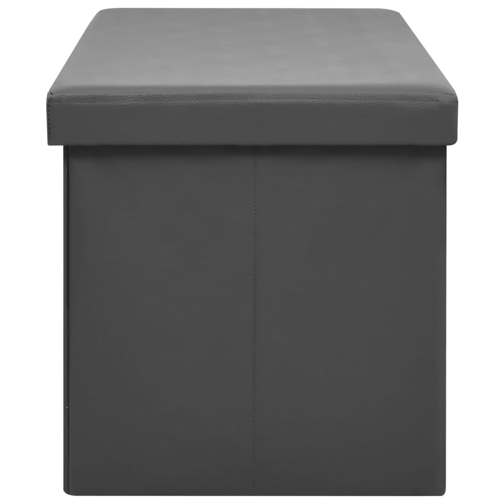 Banc de rangement pliable Gris PVC