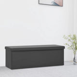 Banc de rangement pliable Gris PVC