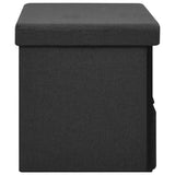 Banc de rangement pliable Noir 76x38x38 cm Faux lin