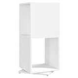 Armoire rotative Blanc 34,5x34,5x75,5 cm bois d'ingénierie