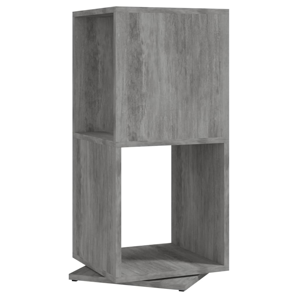 Armoire rotative Gris béton 34,5x34,5x75,5 cm bois d'ingénierie