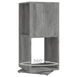 Armoire rotative Gris béton 34,5x34,5x75,5 cm bois d'ingénierie