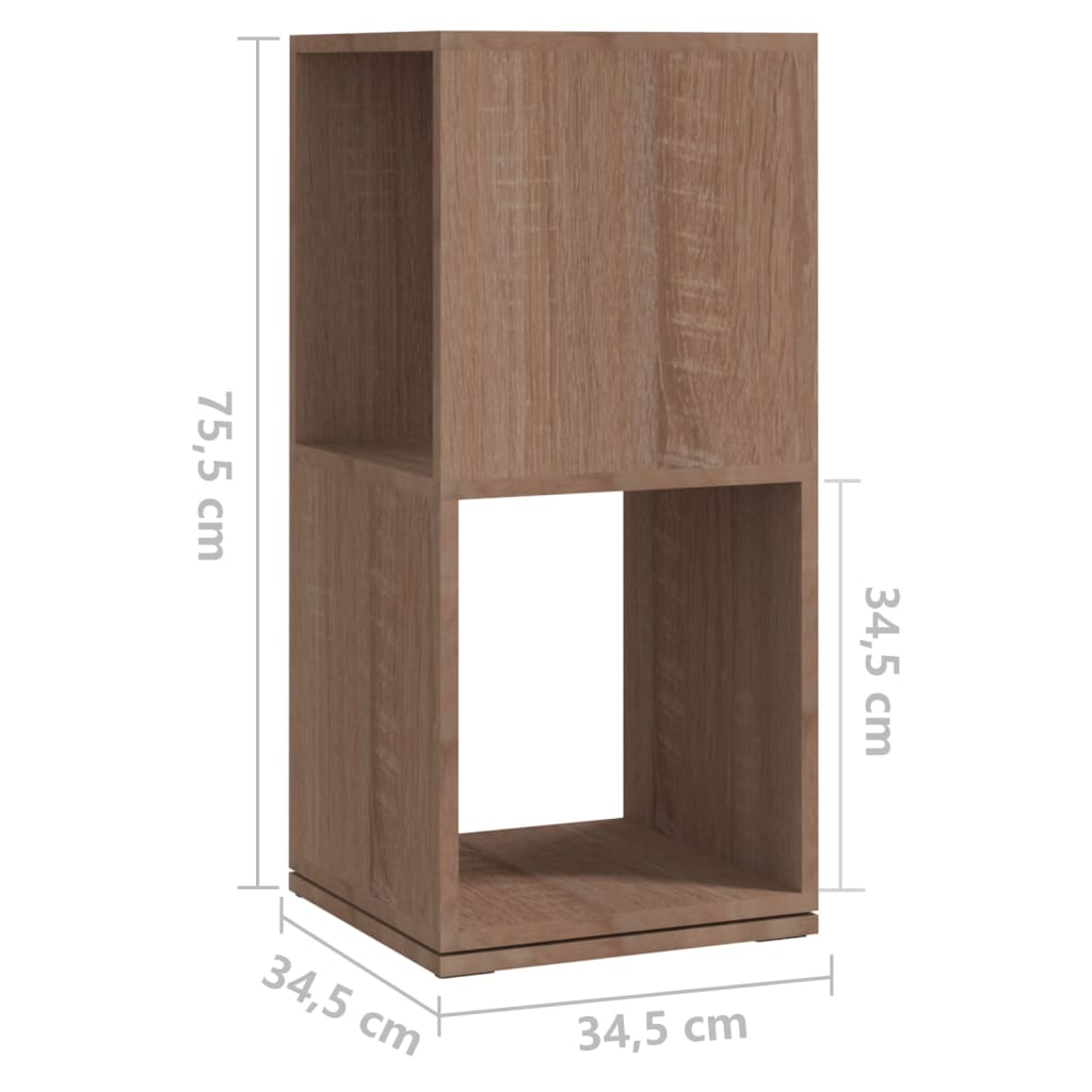 Armoire rotative Chêne Sonoma 34,5x34,5x75,5 cm bois ingénierie