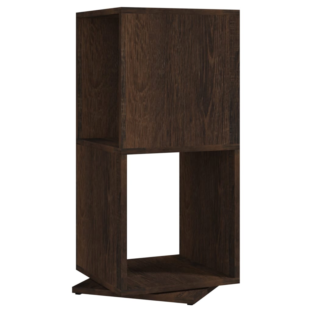 Armoire rotative Chêne fumé 34,5x34,5x75,5 cm bois d'ingénierie