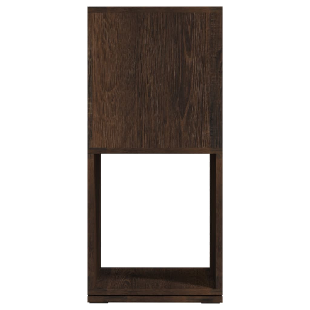 Armoire rotative Chêne fumé 34,5x34,5x75,5 cm bois d'ingénierie