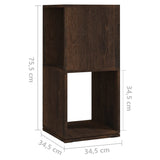 Armoire rotative Chêne fumé 34,5x34,5x75,5 cm bois d'ingénierie