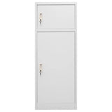 Sattelschrank Hellgrau 53x53x140 cm Stahl