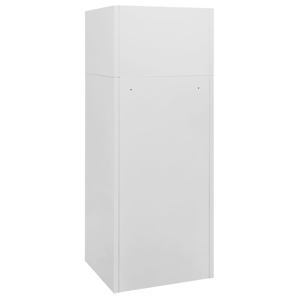 Armoire à selles Gris clair 53x53x140 cm Acier