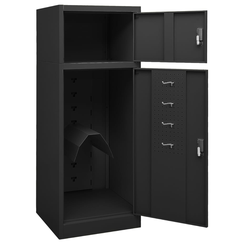 Armoire à selles Anthracite 53x53x140 cm Acier