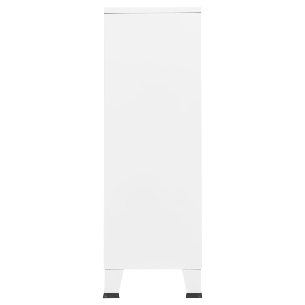 Garde-robe industrielle Blanc 67x35x107 cm Acier