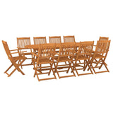 Ensemble à manger de jardin 11 pcs 220x90x75 cm bois d'acacia