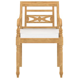 Chaises Batavia lot de 8 avec coussins Bois de teck solide